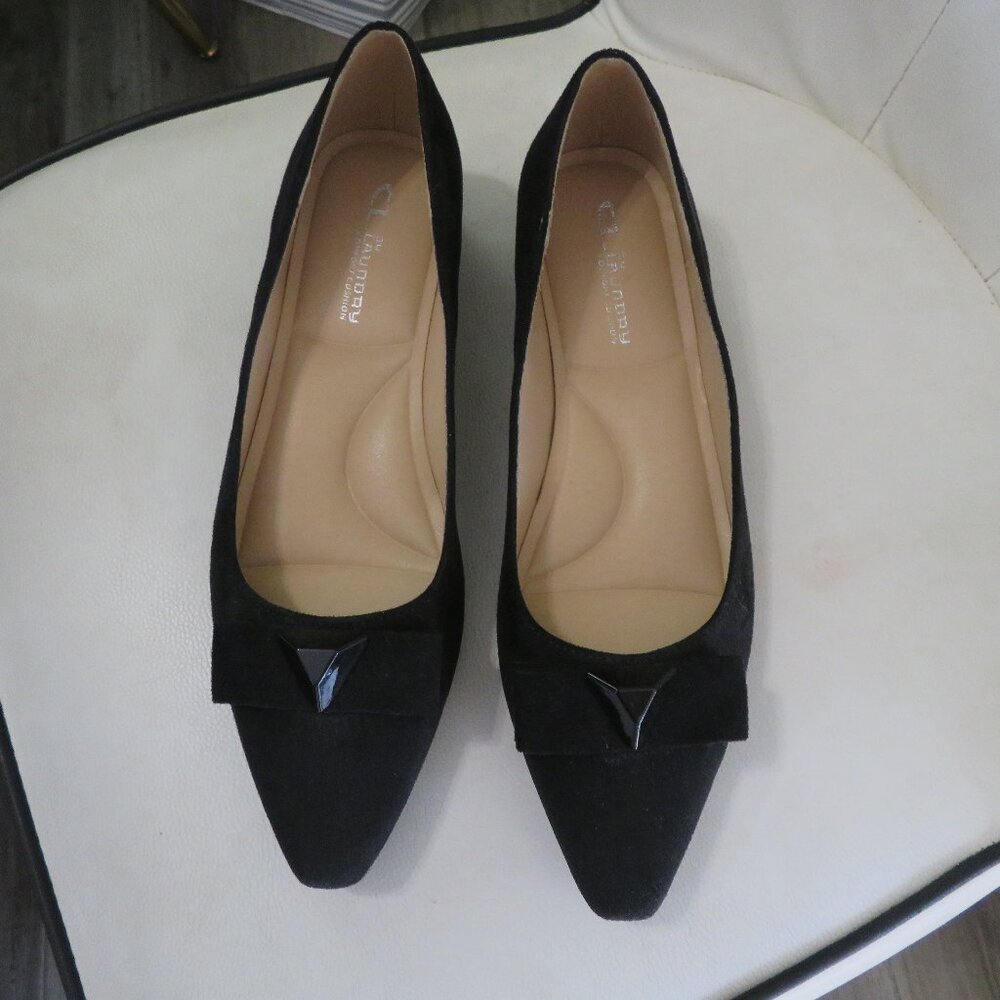 Chinese Laundry Women`s shoes black w/ bow size 8.5 M used once